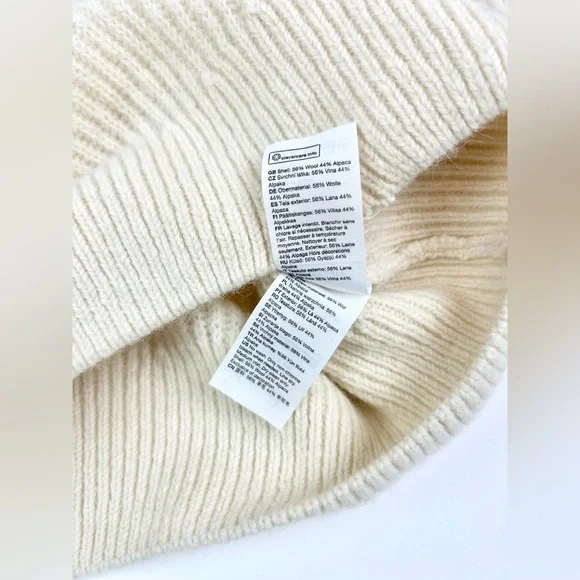& Other Stories Wool Alpaca‎ Cream Fringe Ribbed Knit Sweater Women’s Size Small - Picture 6 of 7